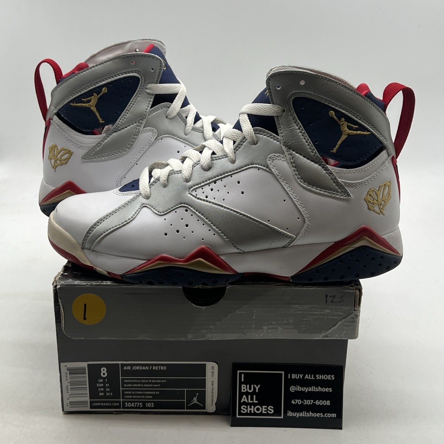 Size 8 - Air Jordan 7 Retro For The Love Of The Game (304775-103)
