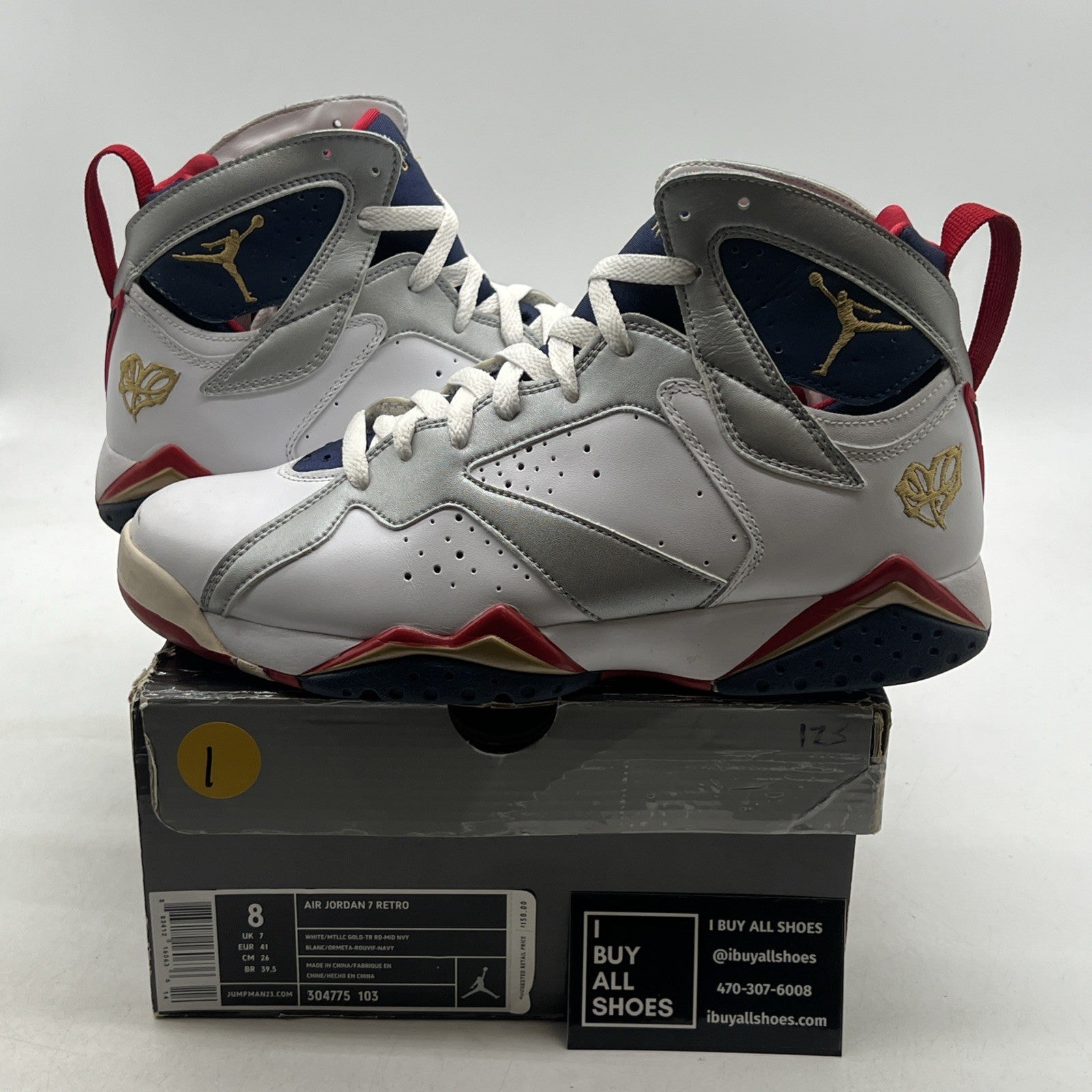 Size 8 - Air Jordan 7 Retro For The Love Of The Game (304775-103)