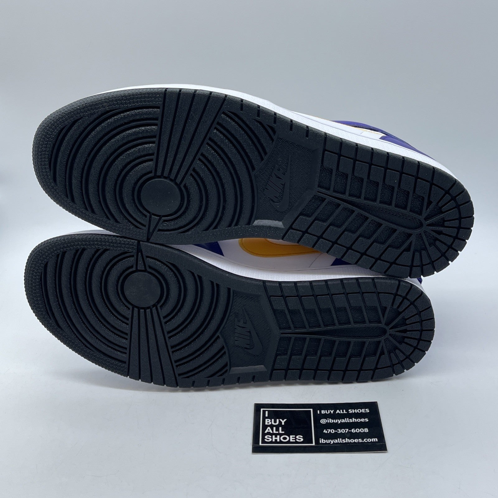 Size 11.5 - Air Jordan 1 FlyEase High Lakers Purple White Yellow (CQ3835-517)