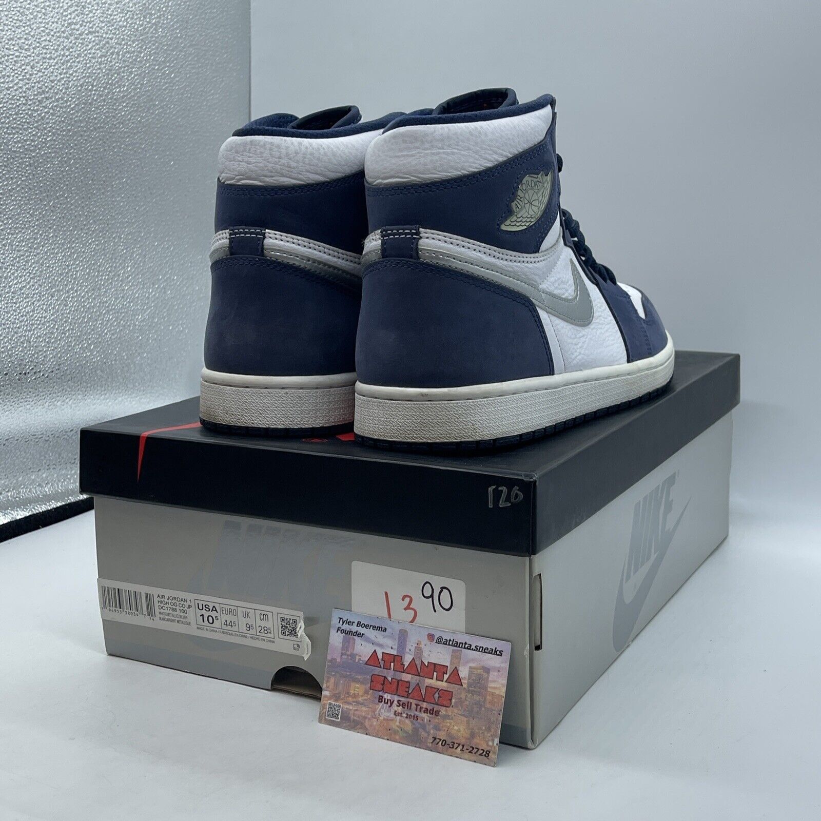 Size 10.5 - Jordan 1 Retro High CO.JP Midnight Navy Suede White (DC1788-100)