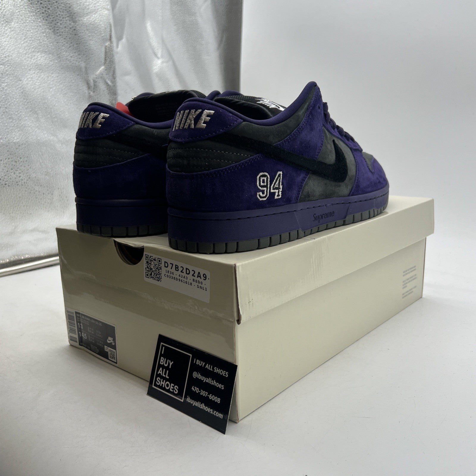 Size 13 - Nike Supreme x Dunk SB Low Ink (HQ8487-500)