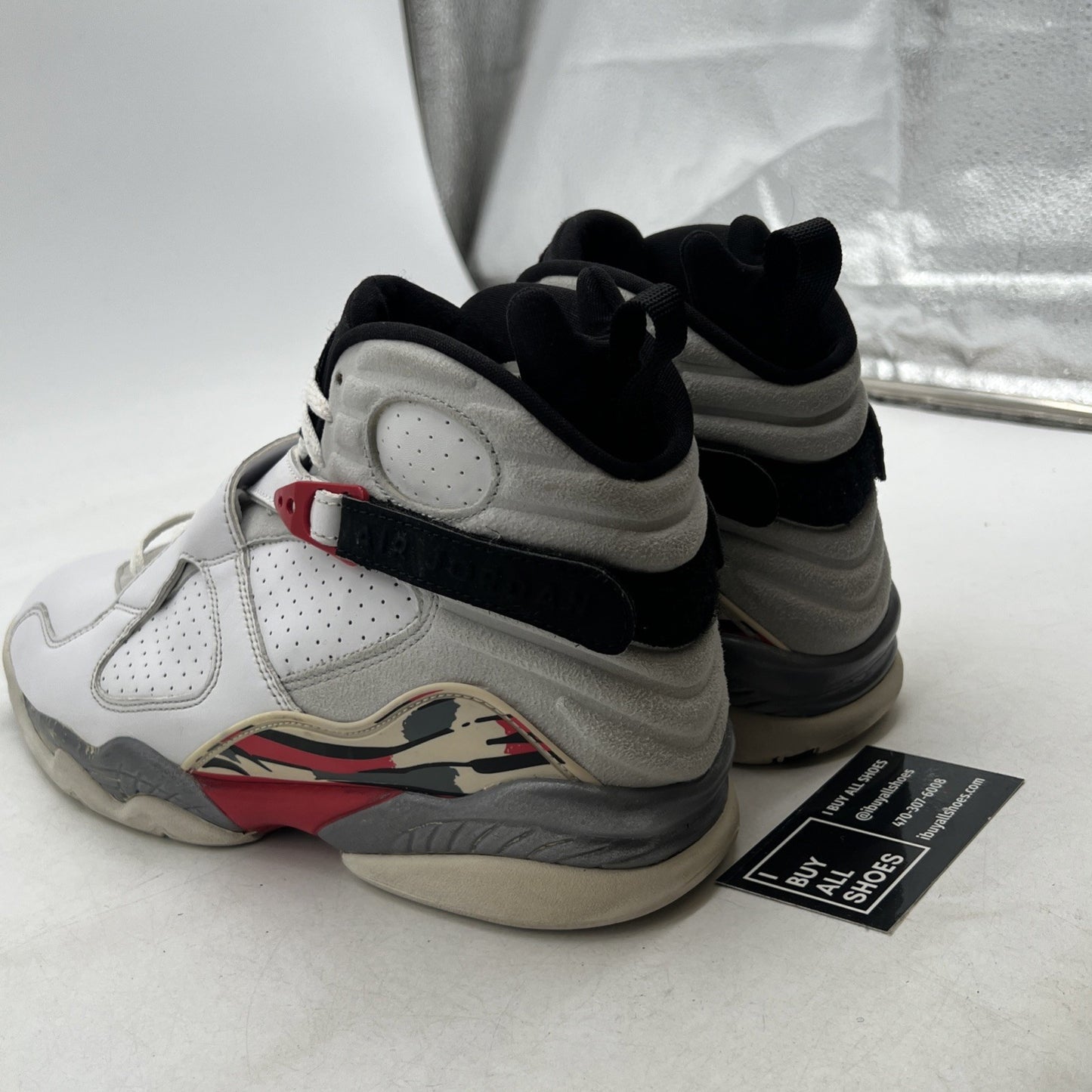 Size 9.5 - Air Jordan 8 Retro White 2013 (305381-103)