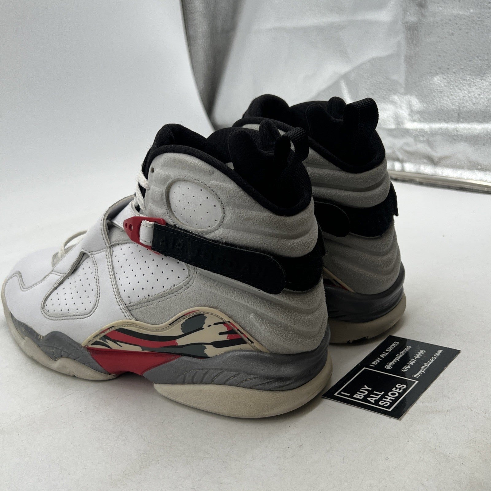 Size 9.5 - Air Jordan 8 Retro White 2013 (305381-103)
