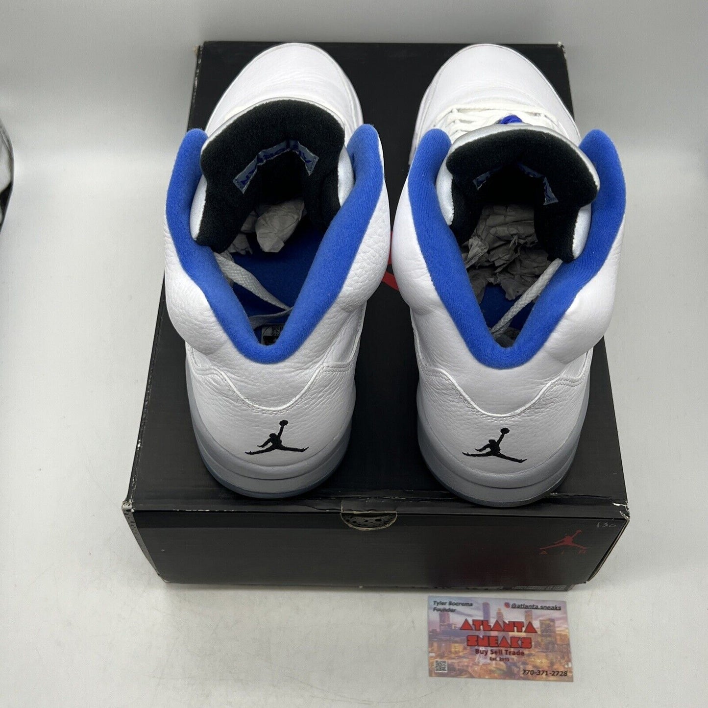 Size 12 - Air Jordan 5 Retro Stealth 2.0 Blue White Grey Leather (DD0587-140)