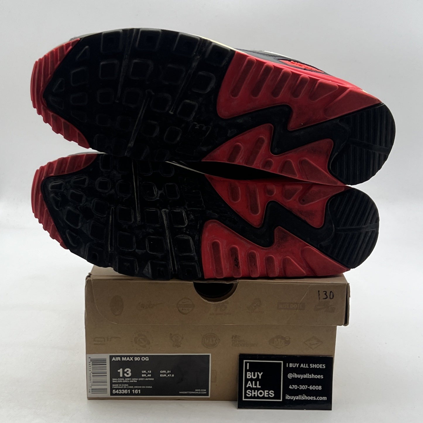 Size 13 - Nike Air Max 90 OG Vintage 2013 Infrared (543361-161)