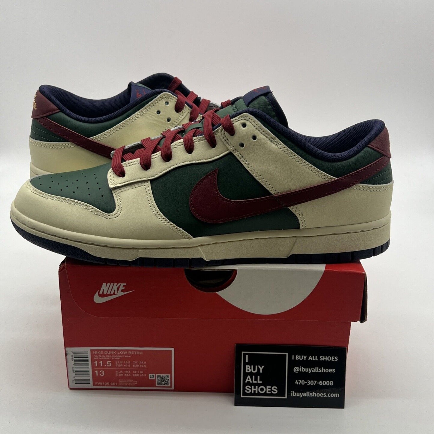 Size 11.5 - Nike Dunk Low From Nike, To You - Gorge Green (FV8106-361)