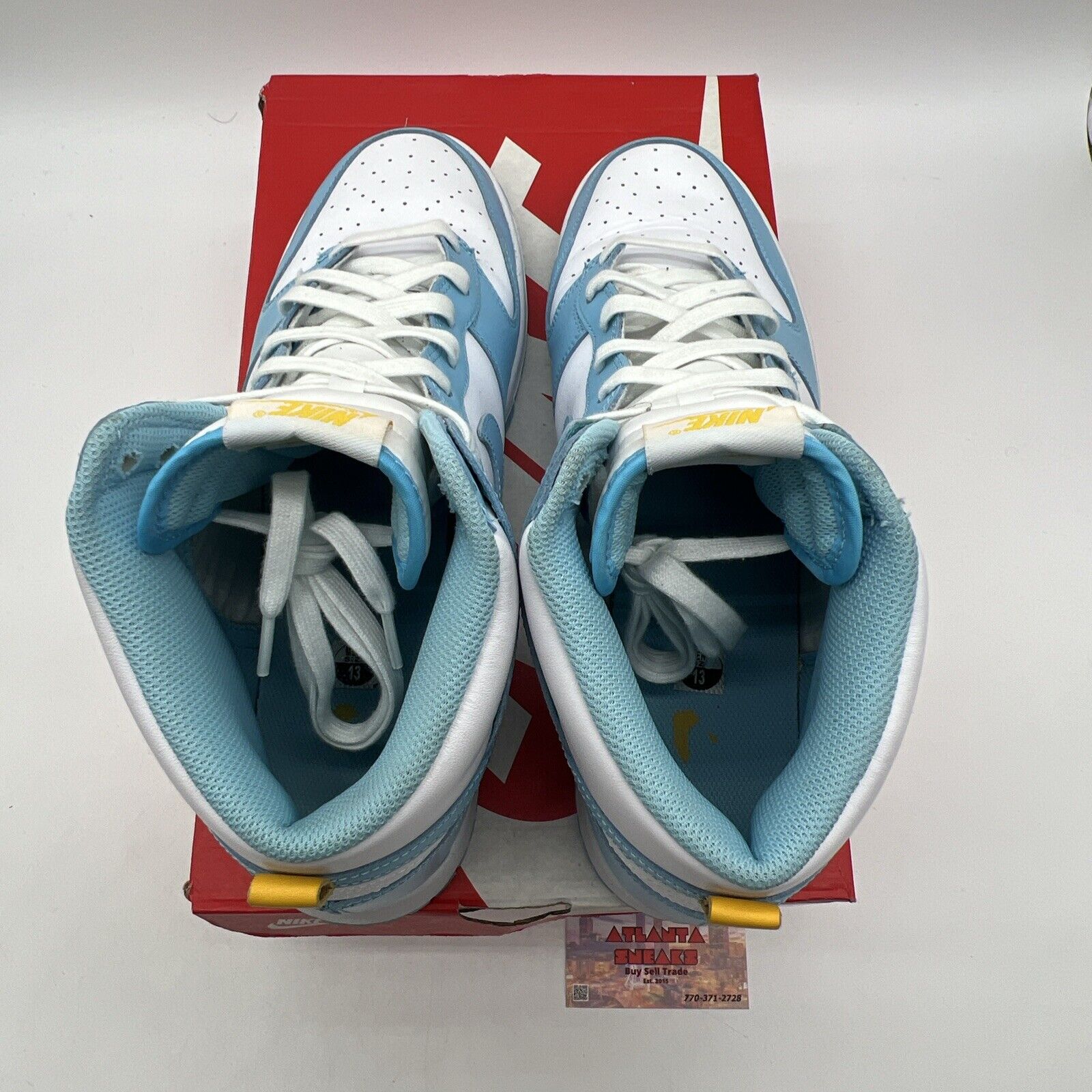 Size 13 - Nike Dunk High Blue Chill White Leather (DD1399-401)