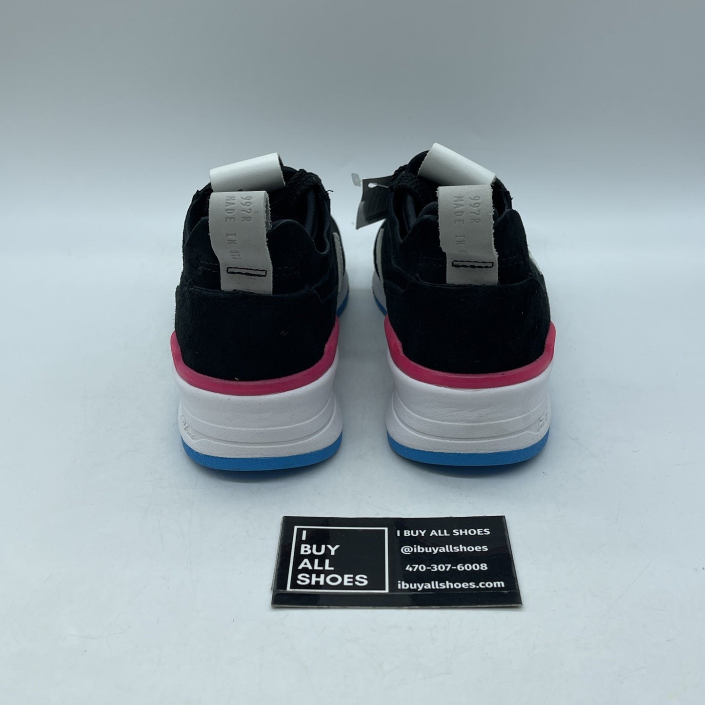 Size 5 - New Balance 997 Deconstructed Made In USA Black White Suede (M997VB2)
