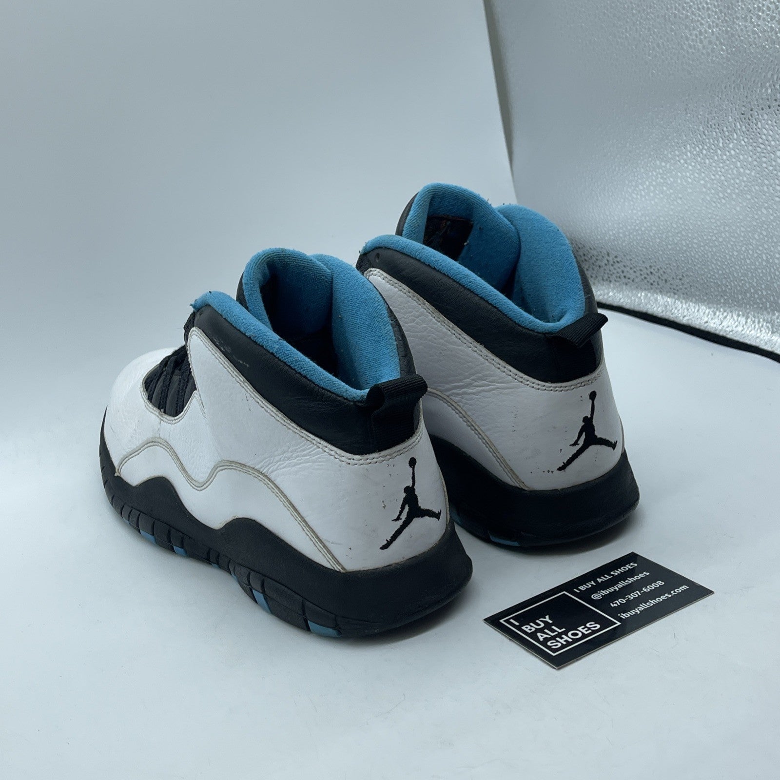 Size 10.5 - Air Jordan 10 Retro 2014 Powder Blue White Leather (310805-106)