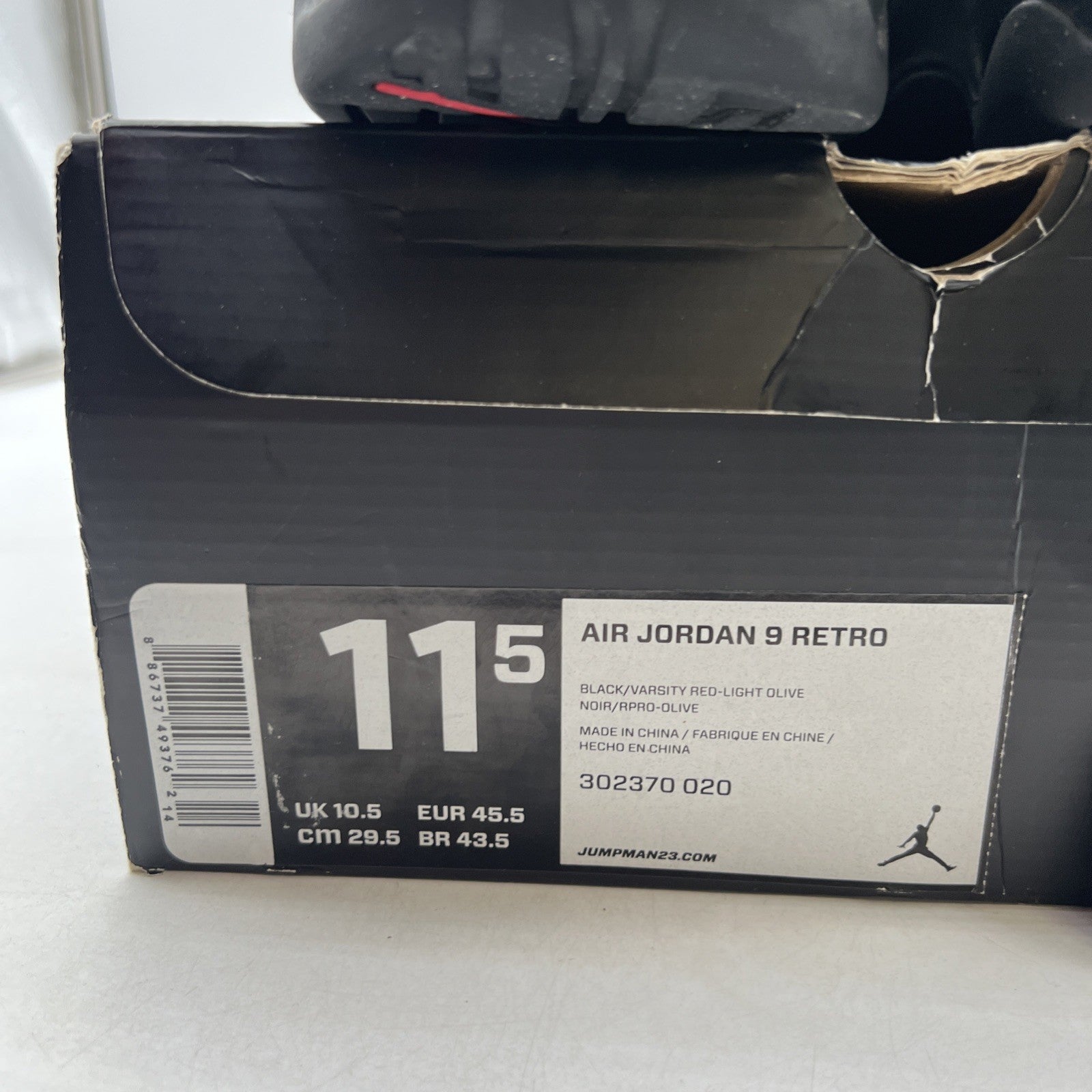 Size 11.5 - Air Jordan 9 Retro 2012 Olive (302370-020)