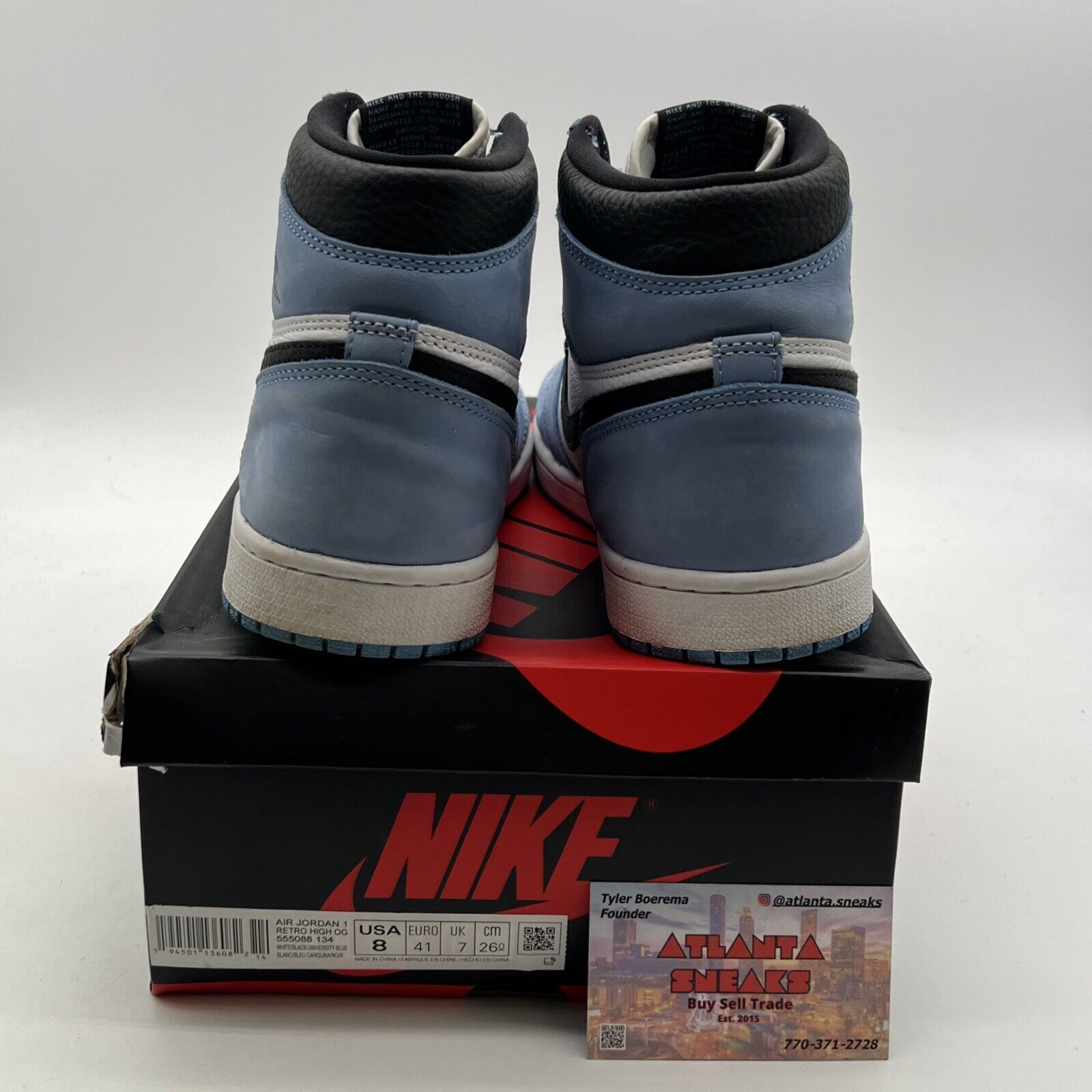 Size 8 - Air Jordan 1 Retro OG High University Blue (55088-134)
