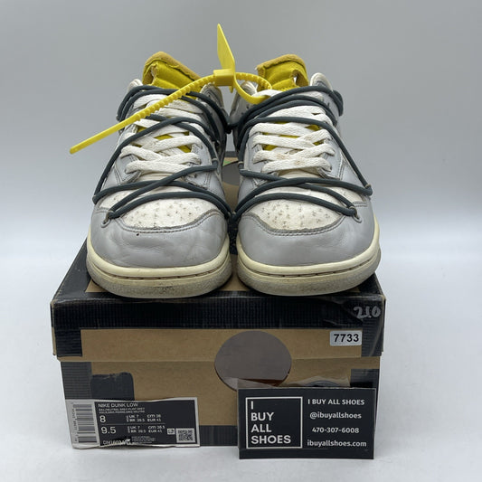 Size 8 - Nike Off-White x Dunk Low Lot 41 of 50 Grey Leather (DM1602-105)
