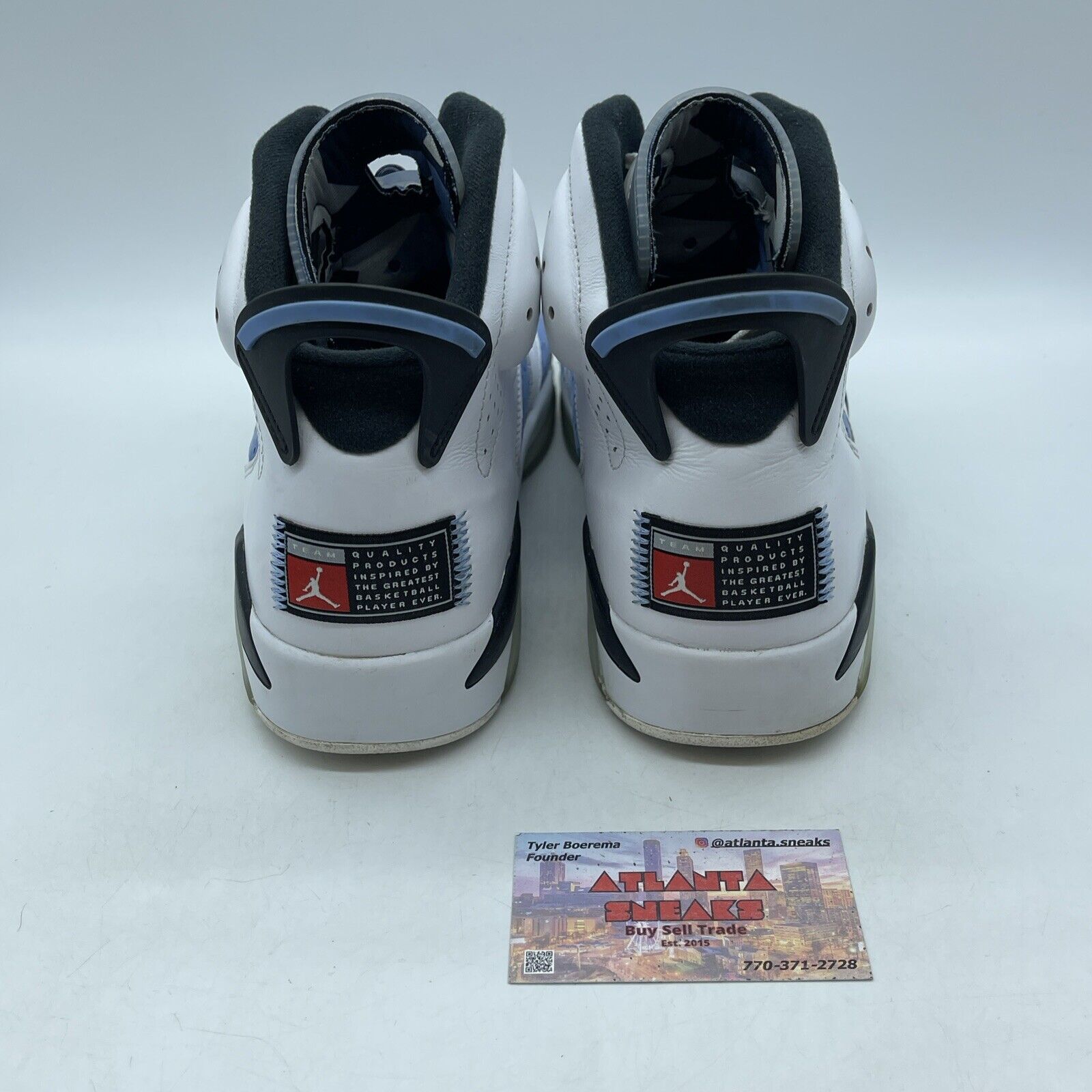 Size 10.5 - Jordan 6 Retro Mid UNC Home Blue Suede White Leather (CT8529-410)