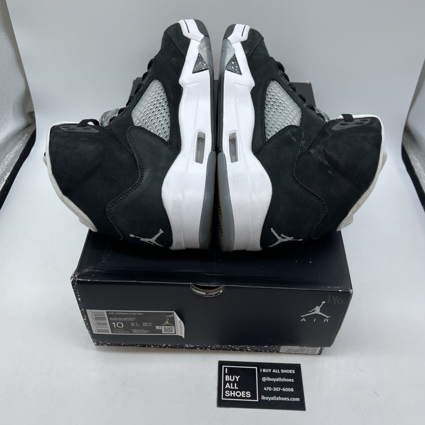 Size 10 - Jordan 5 Retro Mid Oreo Black White Suede (CT4838-011)