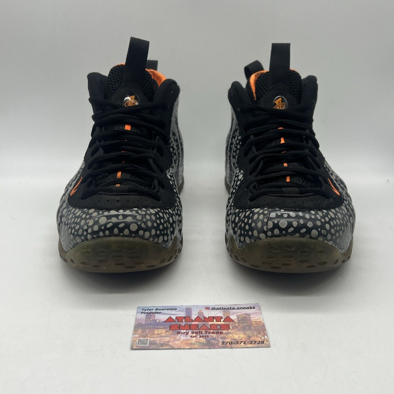 Size 12 - Nike Air Foamposite One Prm Safari Black Orange Suede