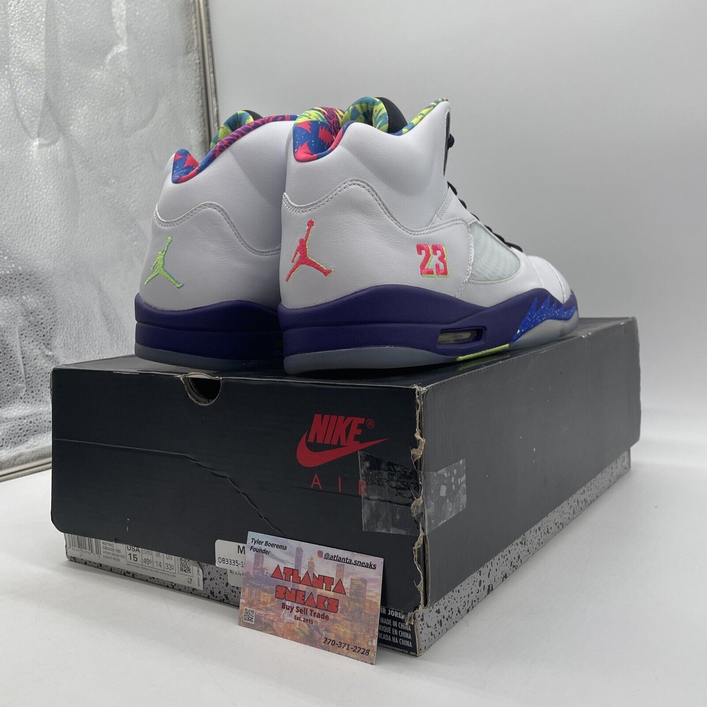 Size 15 - Jordan 5 Retro Alternate Bel-Air 2020 White Purple (DB3335-100)