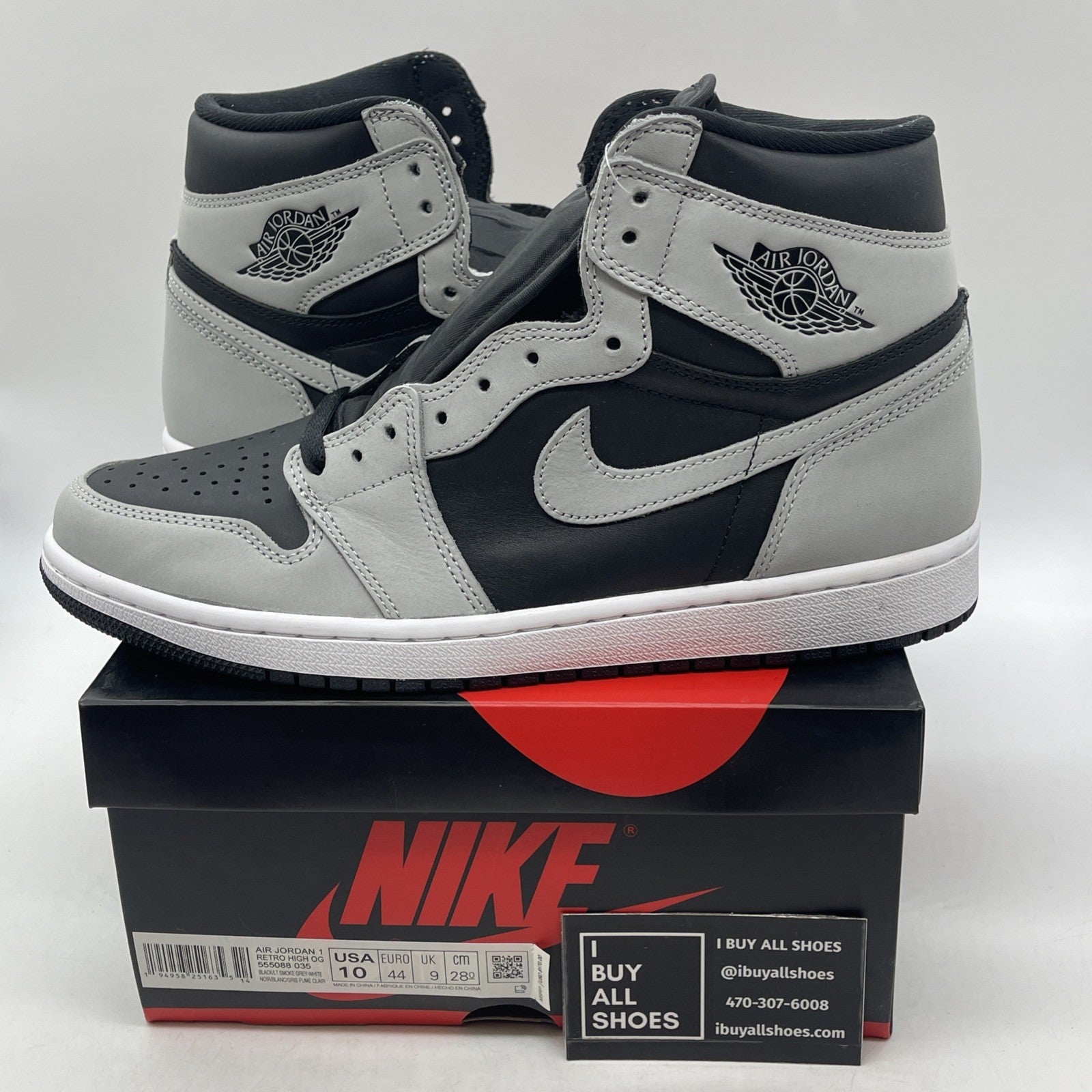 Size 10 - Air Jordan 1 Retro OG High Shadow 2.0 (555088-035)