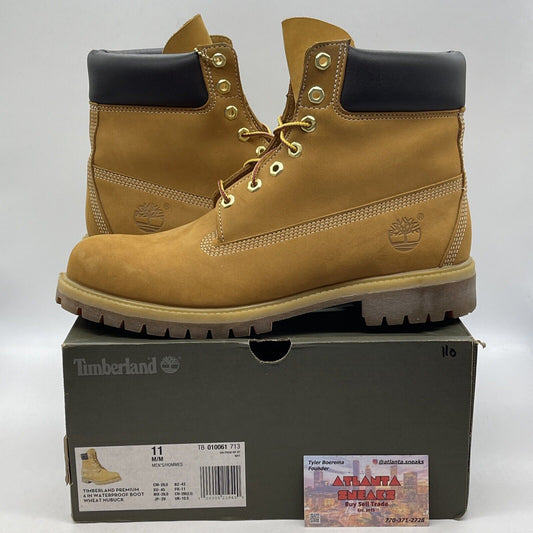 Size 11 - Timberland Men's 6 Inch Premium Waterproof Boots Wheat (TB010061-713)