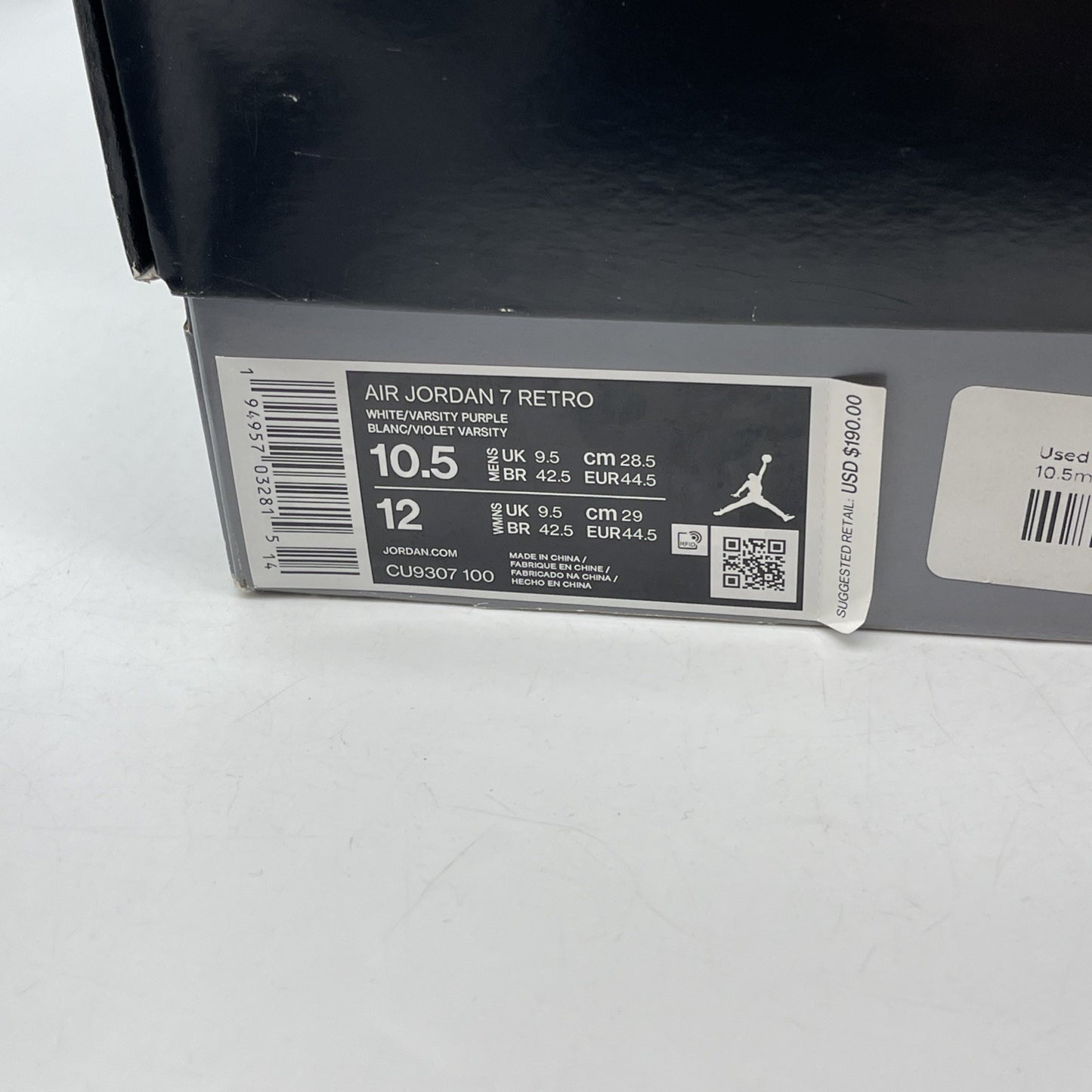 Size 10.5 - Air Jordan 7 Retro 2021 Flint Grey White Suede Leather (CU9307-100)