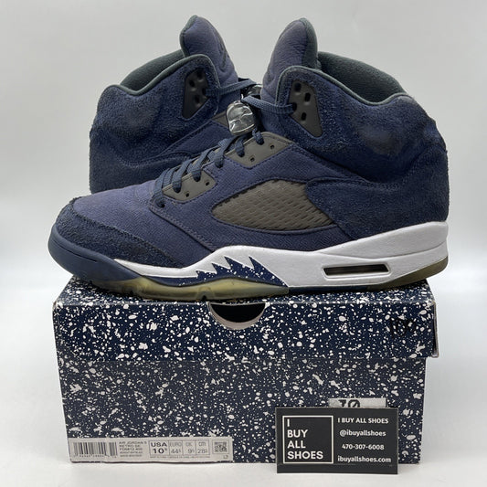 Size 10.5 - Air Jordan 5 Retro SE Midnight Navy Grey Suede (FD6812-400)