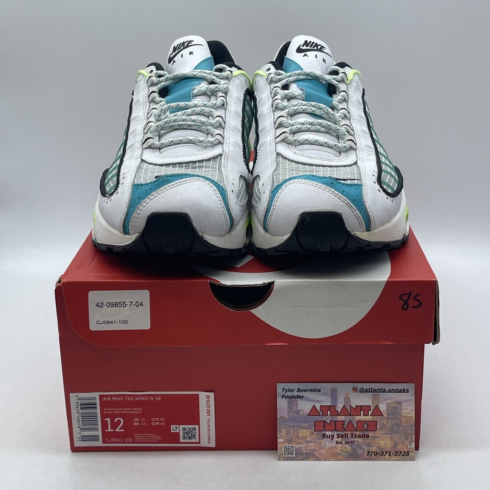 Size 12 - Nike Air Max Tailwind 4 Transparent Green White Blue (CJ0641-100)