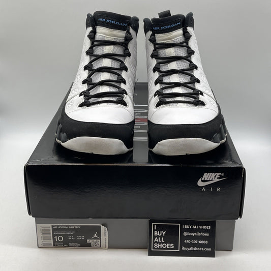 Size 10 - Jordan 9 Retro University Blue 2020 White Leather (CT8019-140)