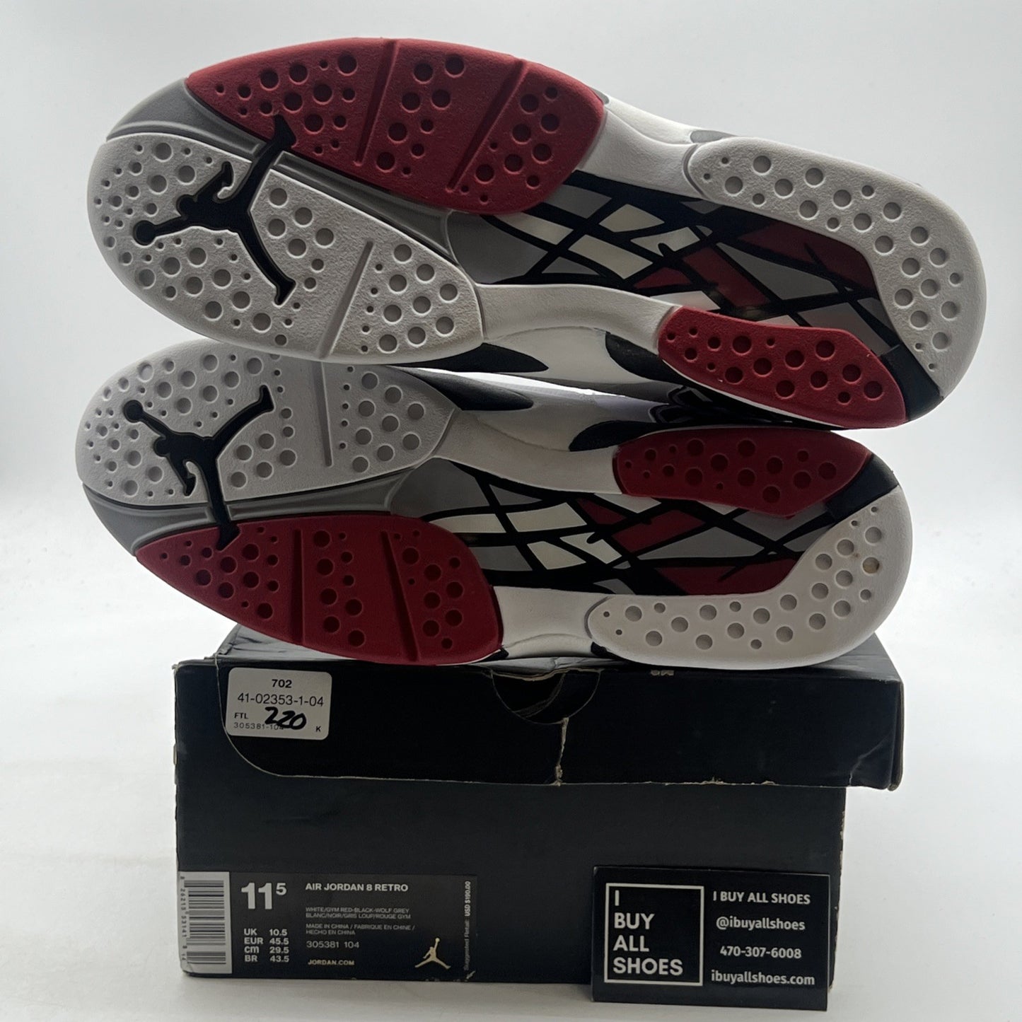Size 11.5 - Air Jordan 8 Retro Alternate (305381-104)