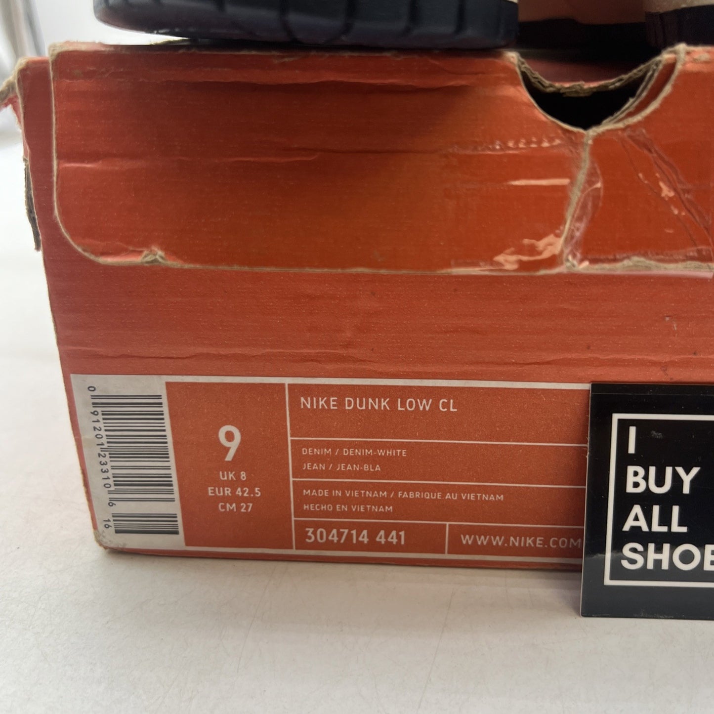 Size 9 - Nike Dunk Cl Low Denim (304714-441)