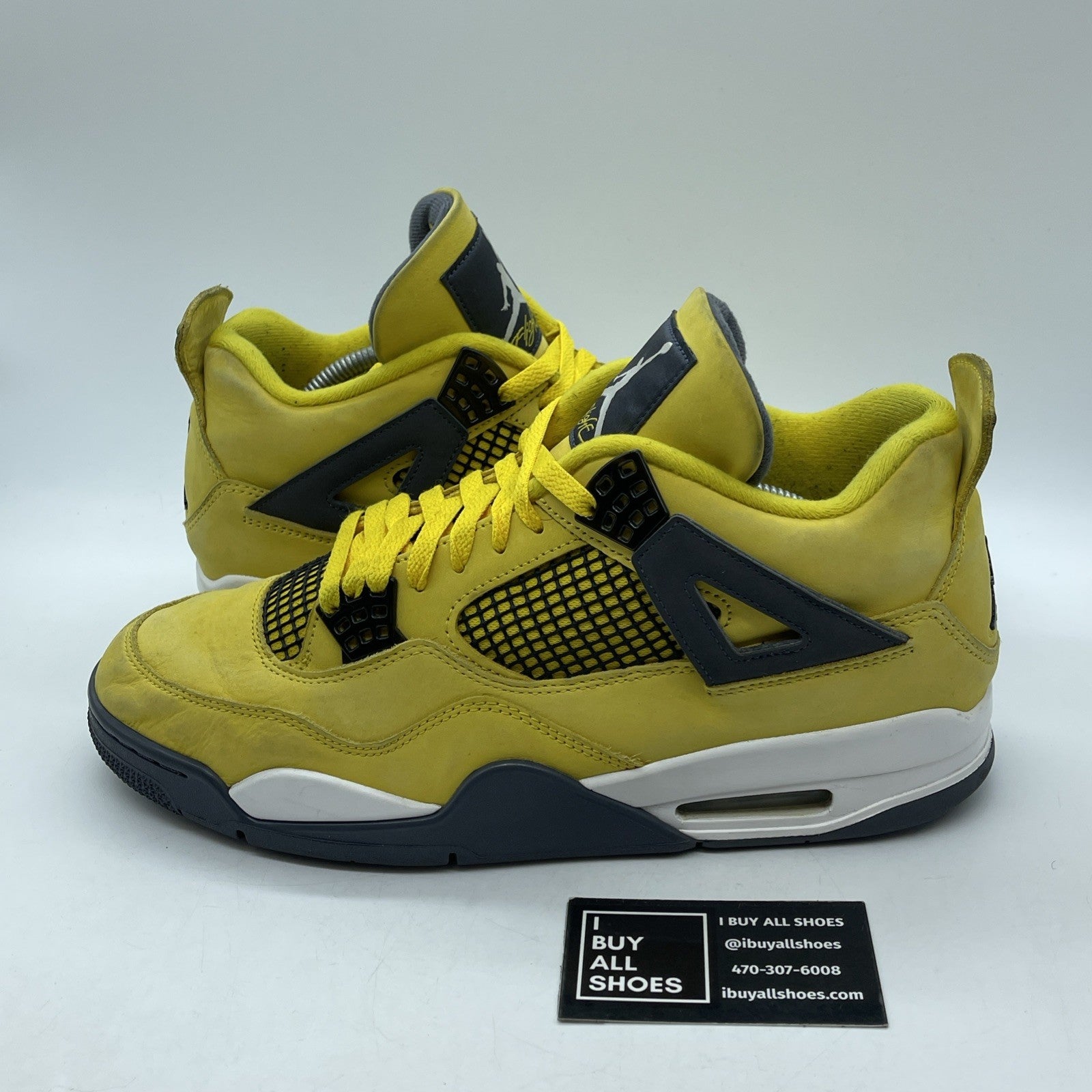 Size 11.5 - Jordan 4 Retro Mid Lightning Grey Yellow Suede (CT8527-700)