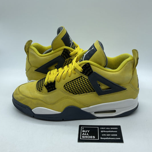 Size 11.5 - Jordan 4 Retro Mid Lightning Grey Yellow Suede (CT8527-700)