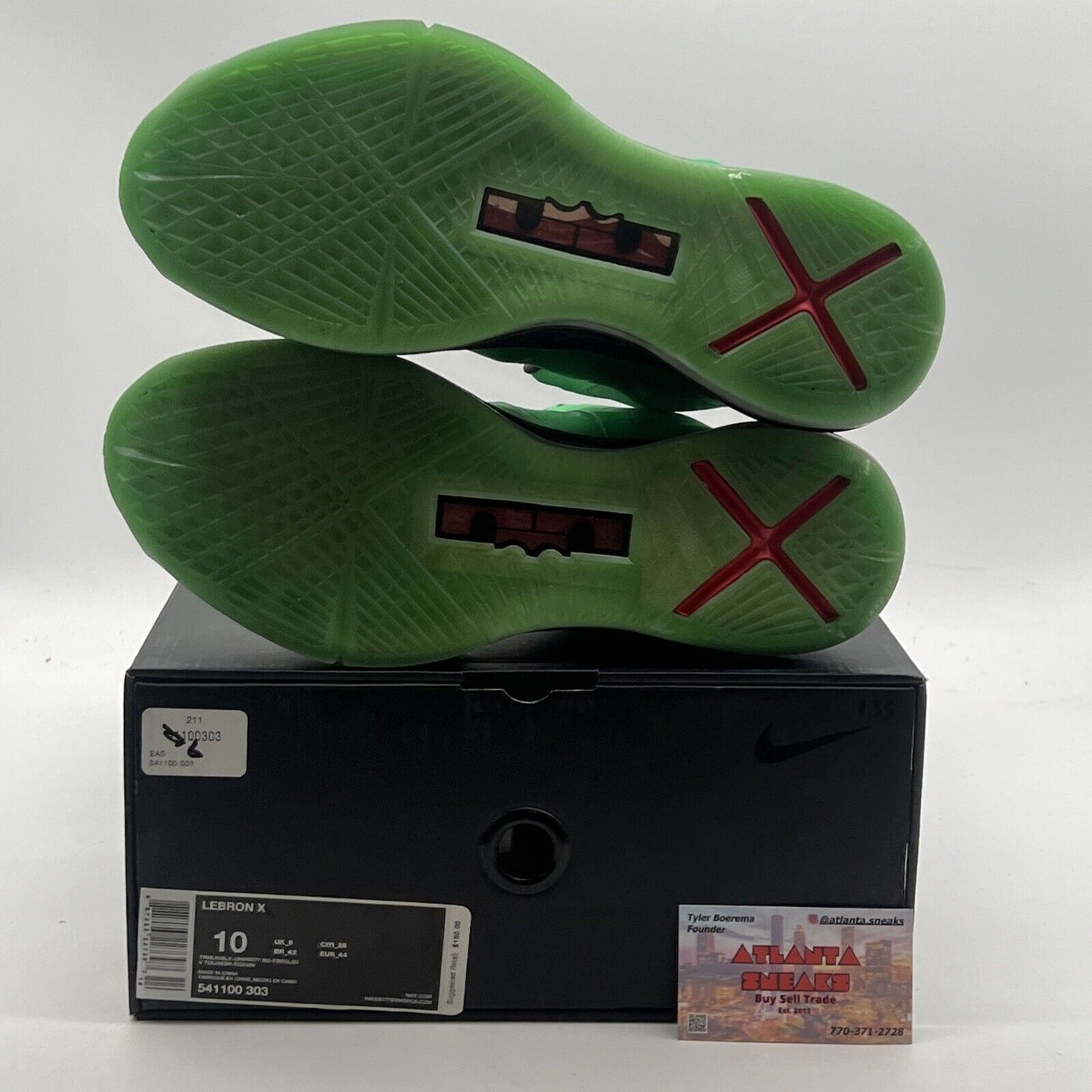 Size 10 - Nike LeBron 10 Cutting Jade (541100-303)