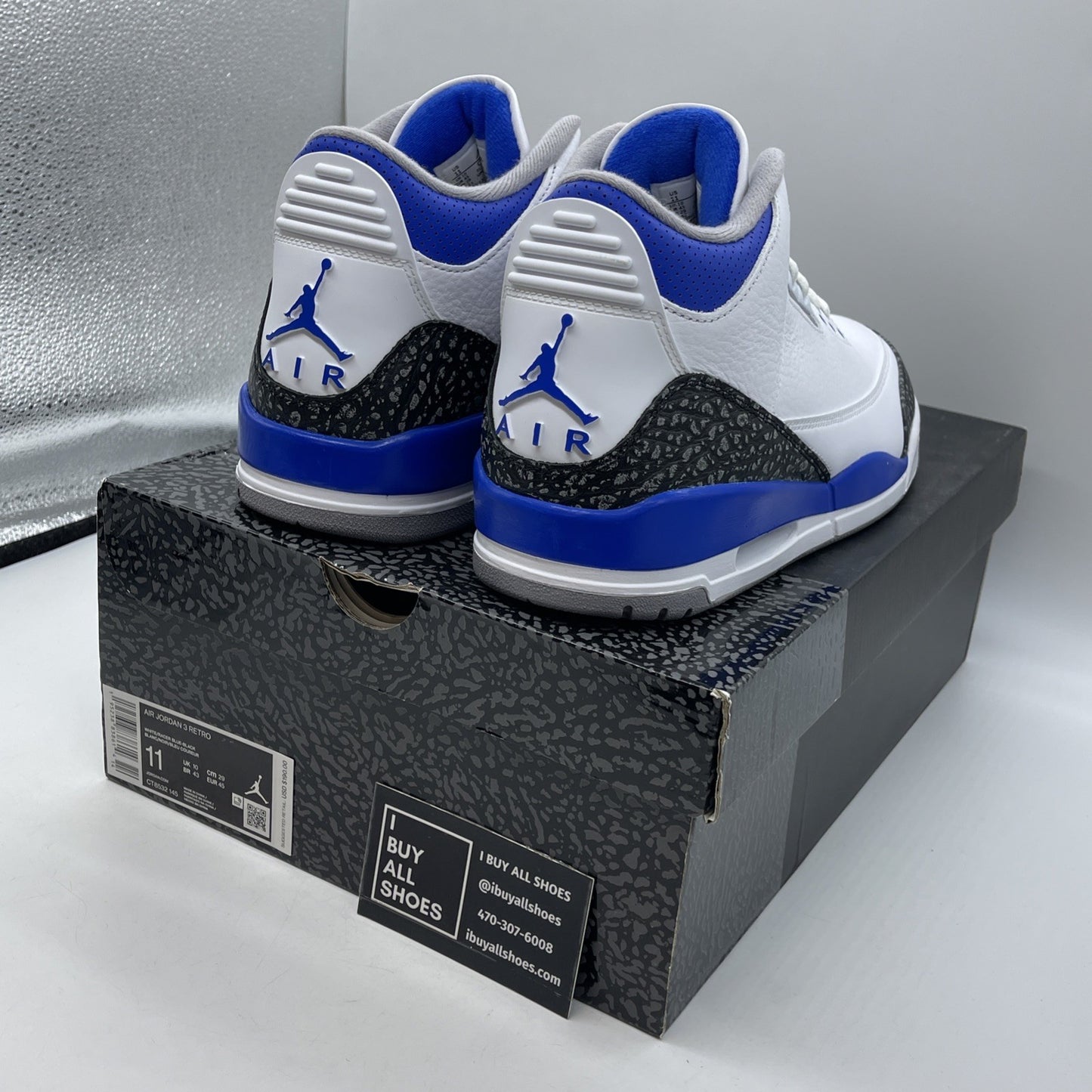 Size 11 - Air Jordan 3 Retro Mid Racer Blue Suede Leather (CT8532-145)