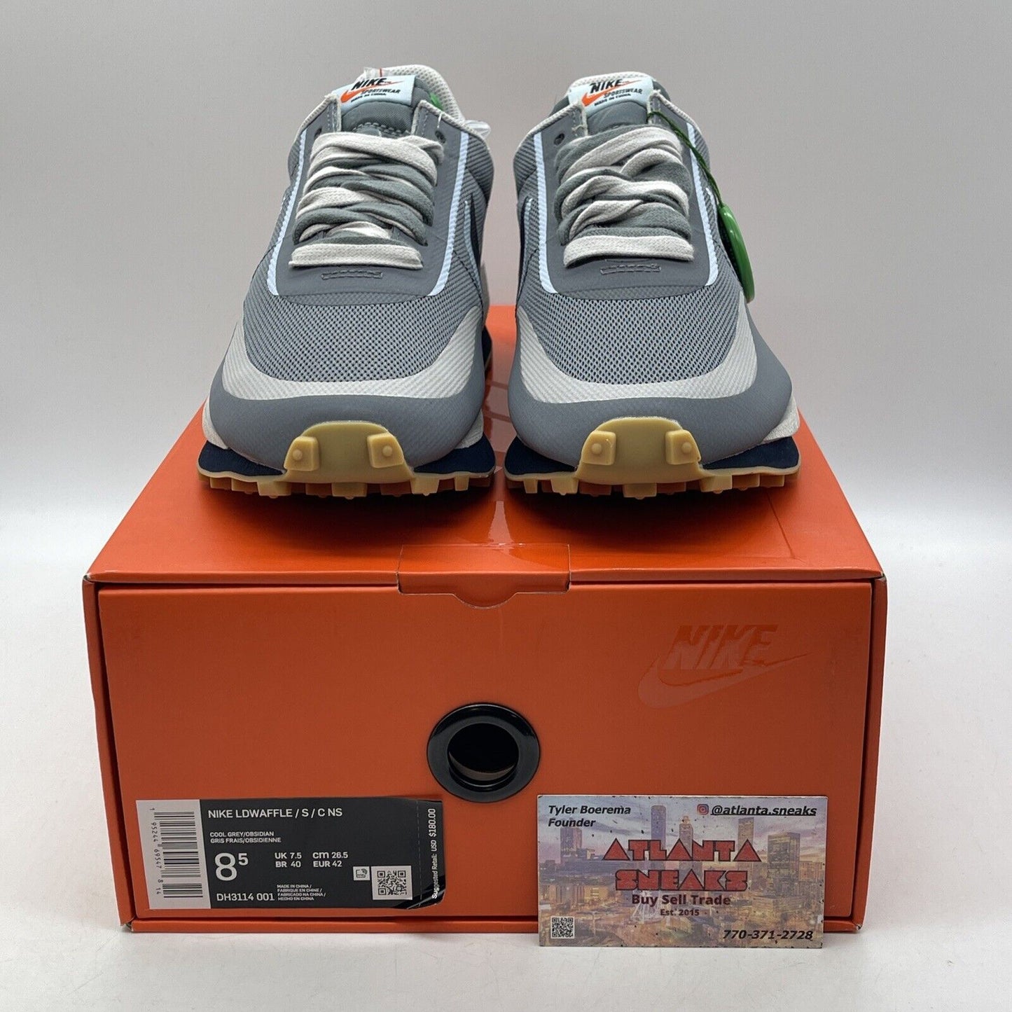 Size 8.5 - Nike sacai x Clot x LDWaffle Kiss Of Death 2 Grey Suede (DH3114-001)