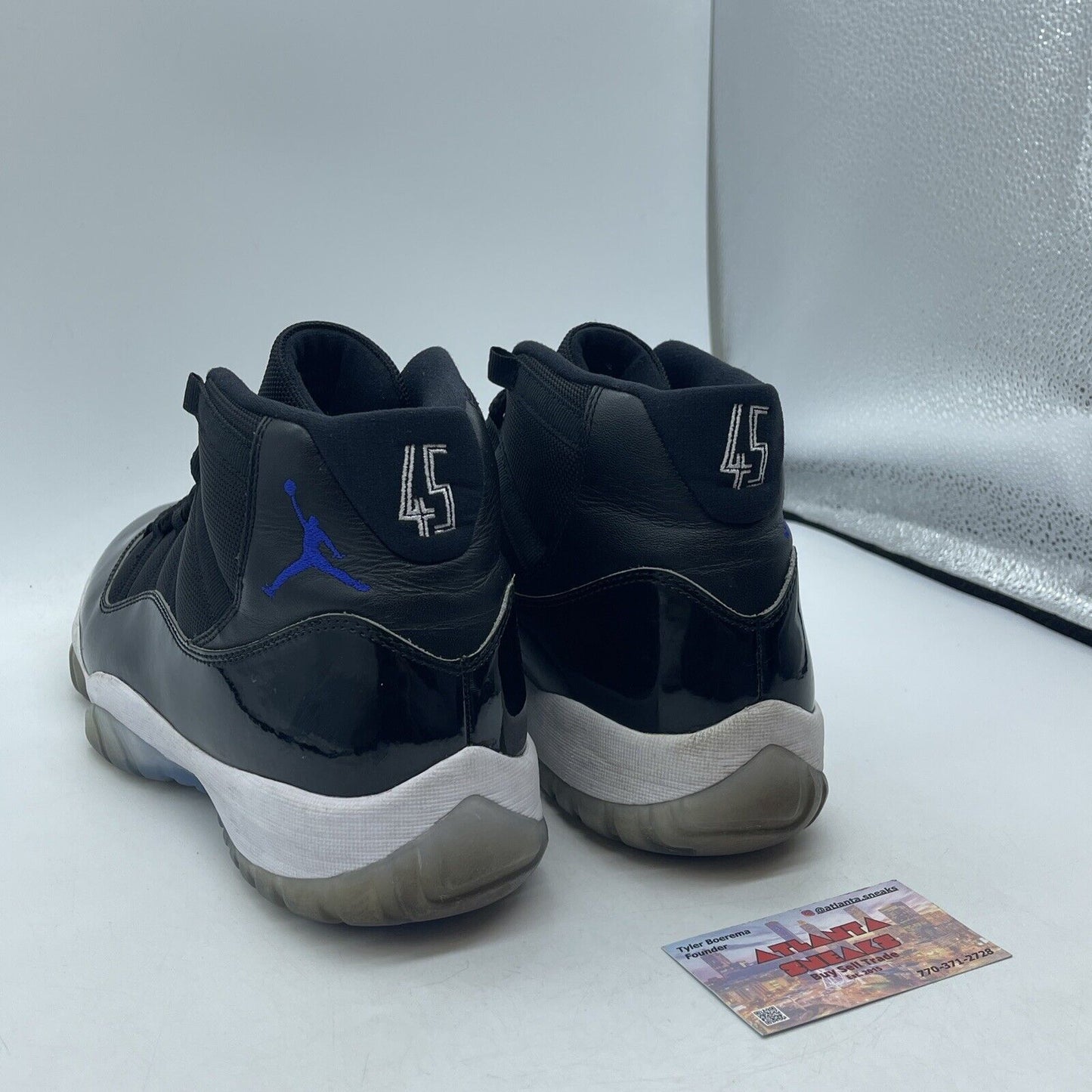 Size 12 - Jordan 11 Retro High Space Jam Black Blue White Leather (378037-003)