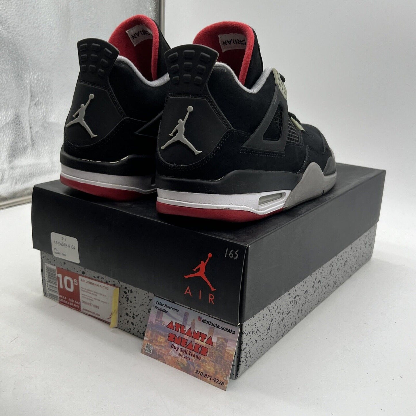 Size 10.5 - Jordan 4 Retro bred release 2012 (308497-089)