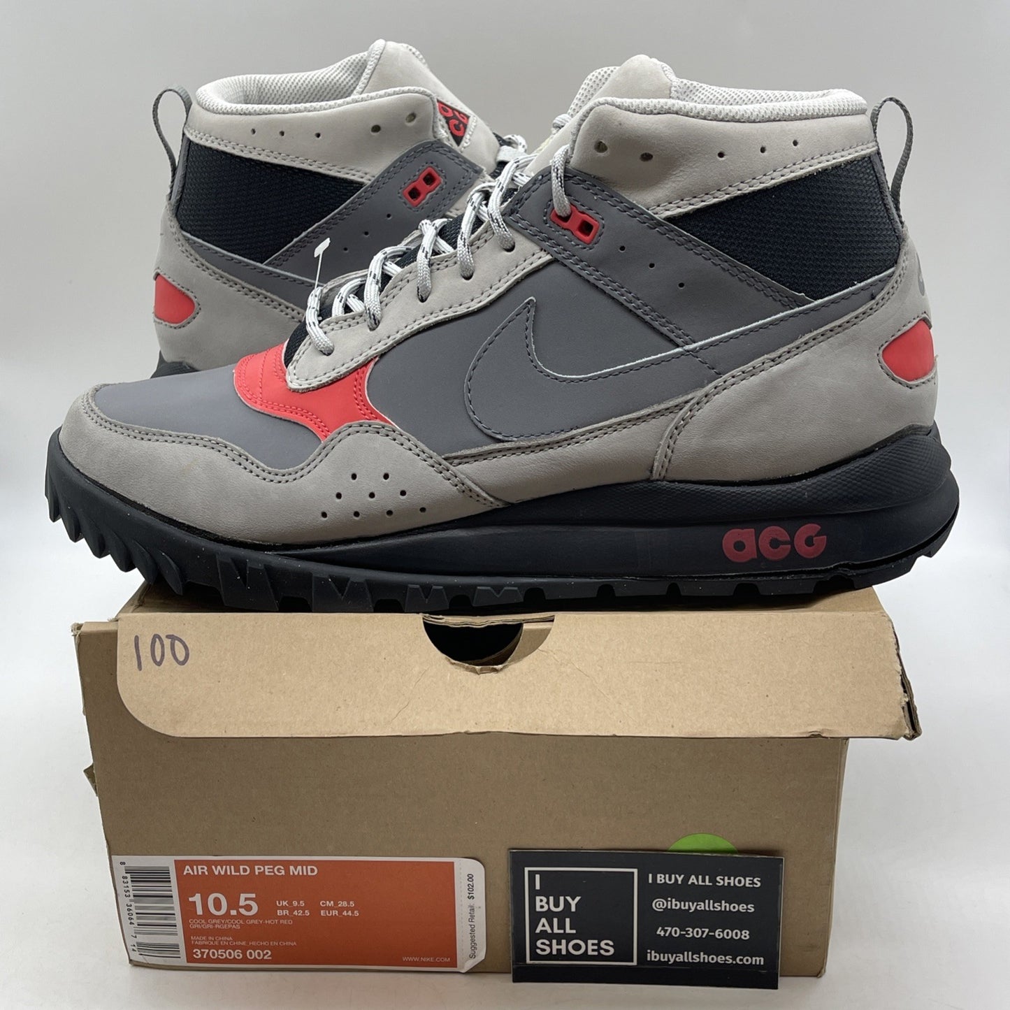 Size 10.5 - NIKE ACG Lo WILD PEG MID (370506-002