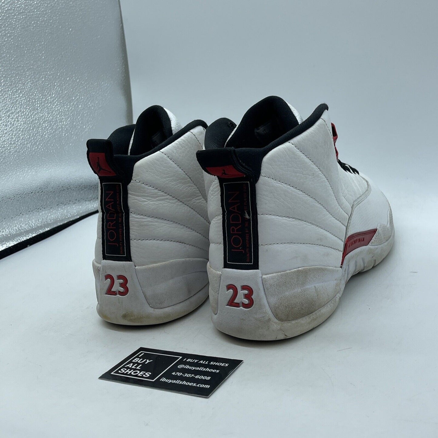 Size 12 - Air Jordan 12 Retro Twist White Black Red Suede Leather (CT8013-106)