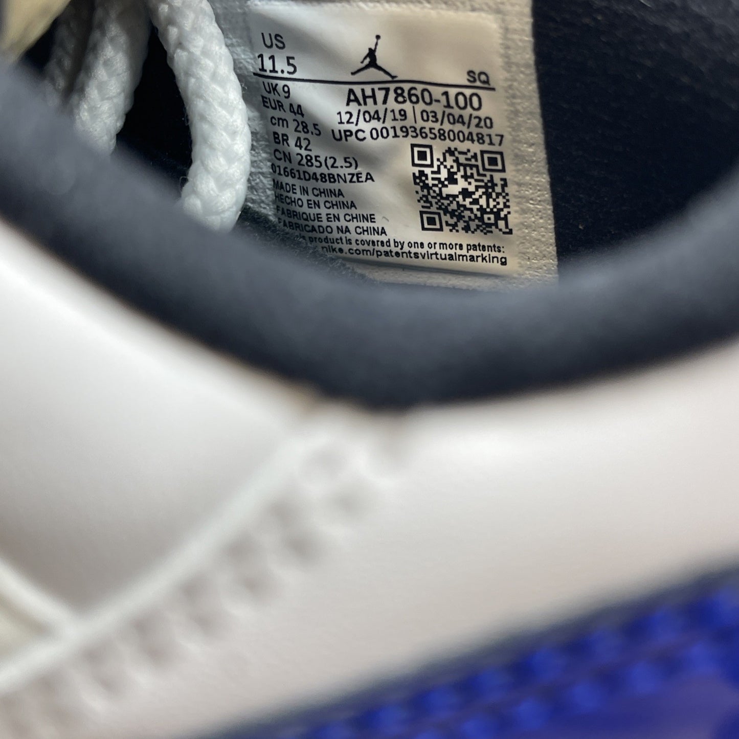 Size 11.5W - Air Jordan 11 Retro Low Concord Sketch Blue White Suede (AH7860-100