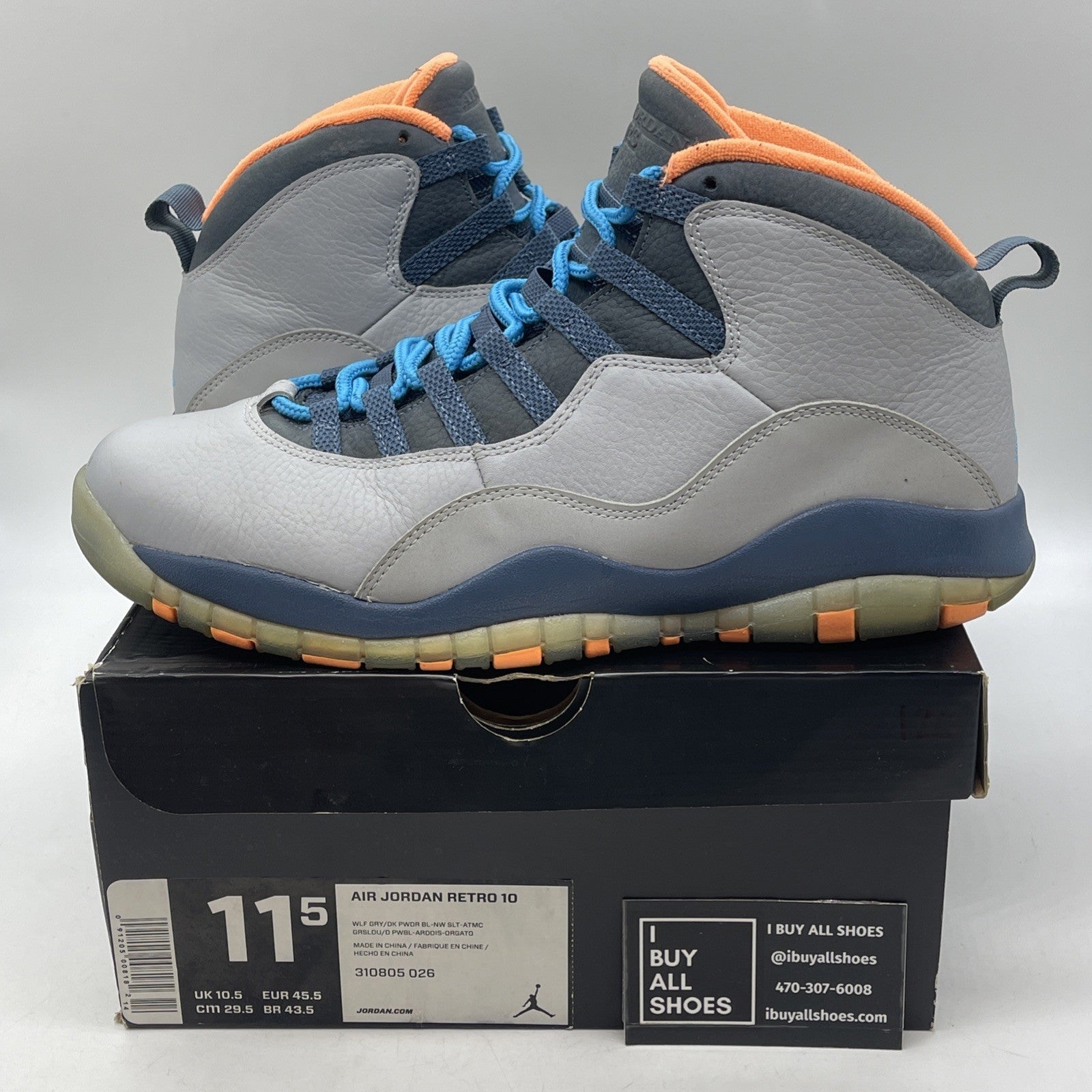 Size 11.5 - Air Jordan 10 Retro Bobcats (310805-026)