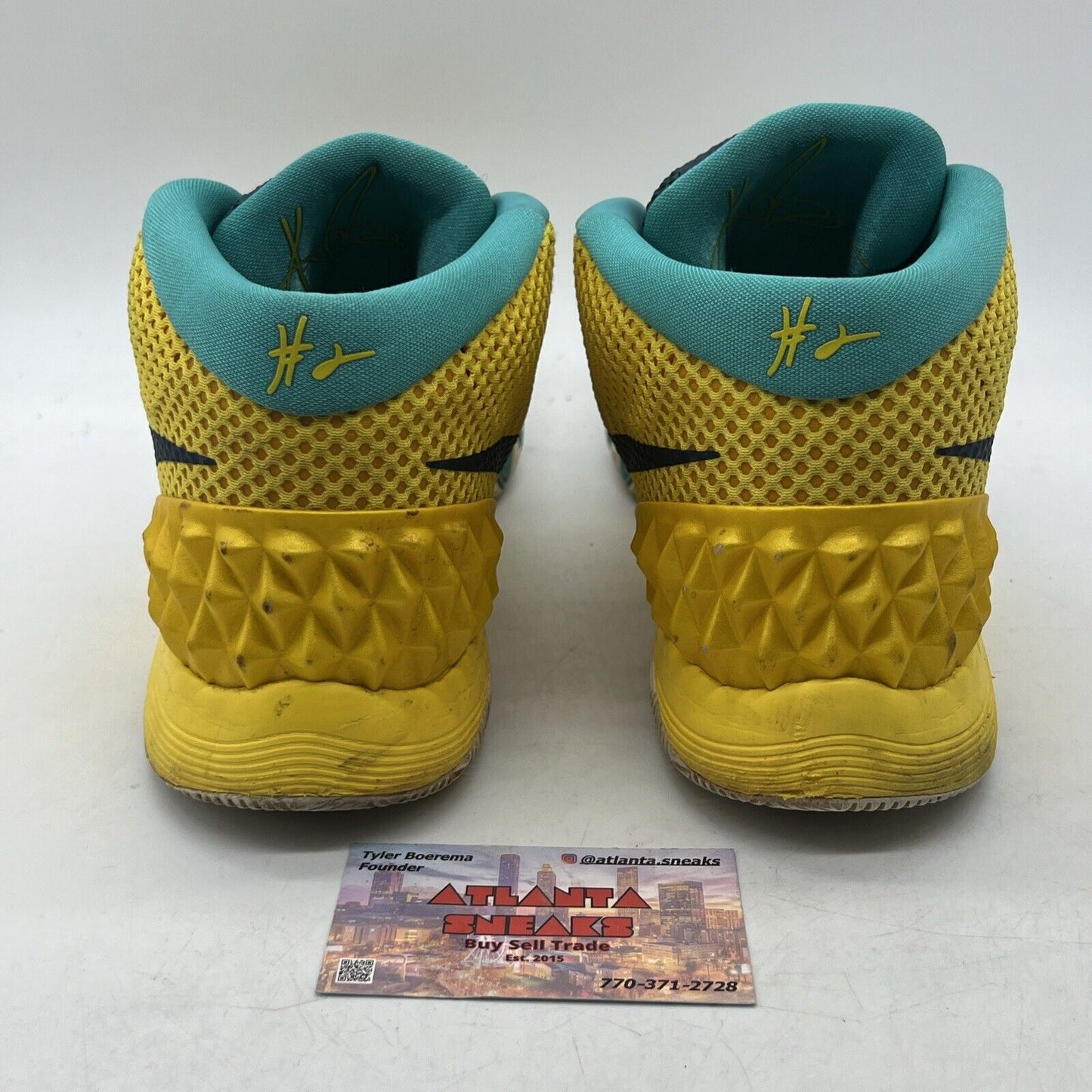 Size 13 - Nike Kyrie 1 Letterman Yellow White Black Teal (705277-737)