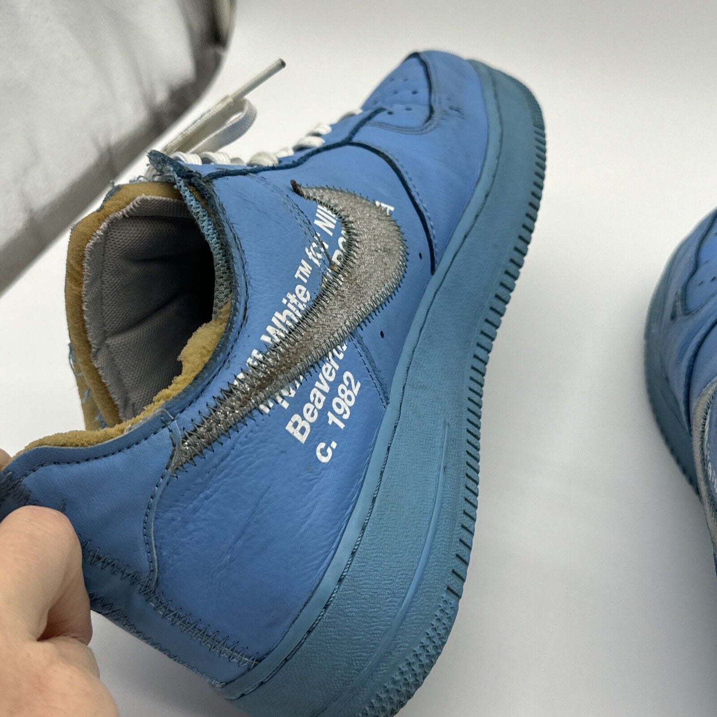 Size 11.5 - Nike Air Force 1 Low '07 x Off-White MCA Blue UNC Lowest On Market!