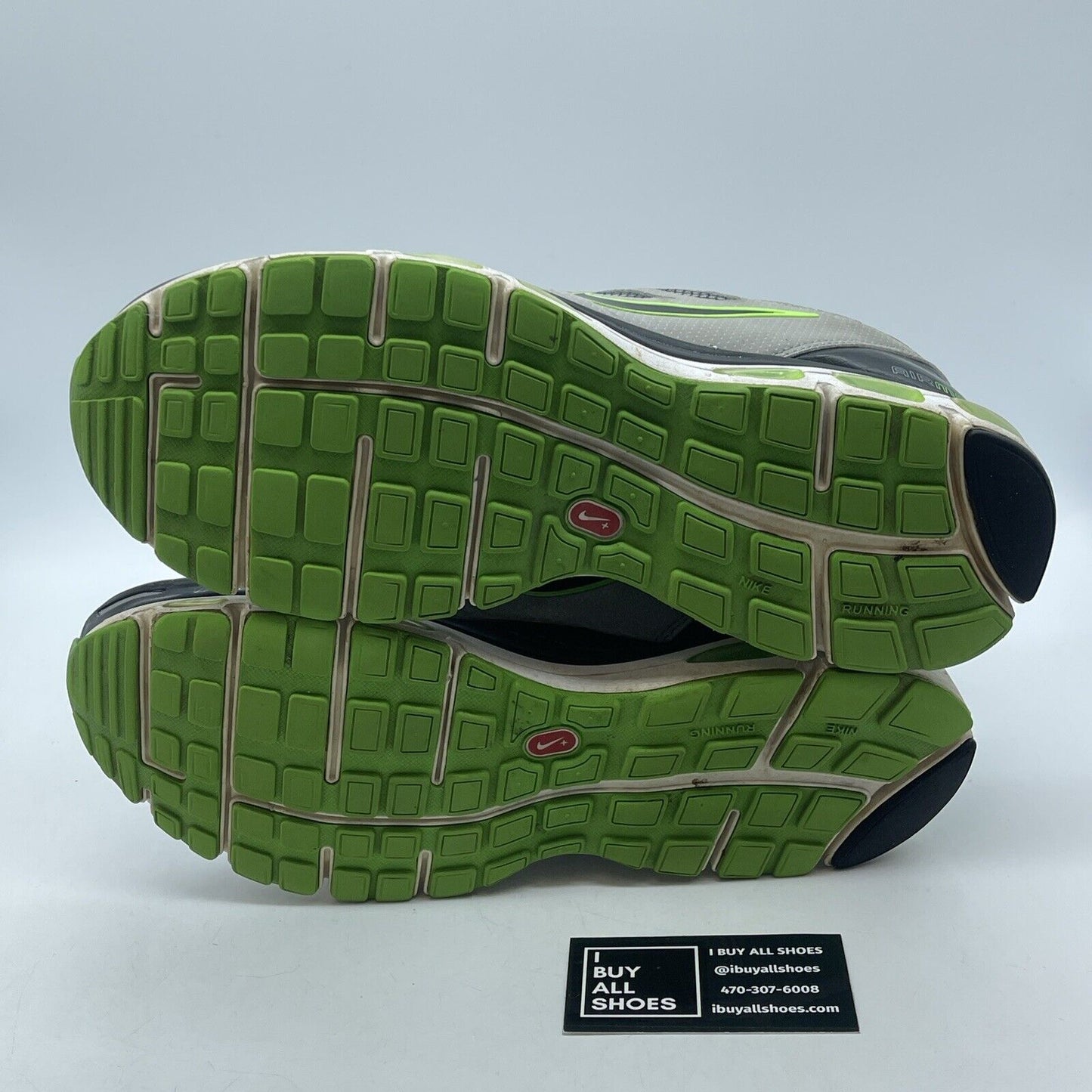 Size 10.5 - Nike Air Max Tailwind+ 2 Grey Neon Green Grey Black (386405-003)