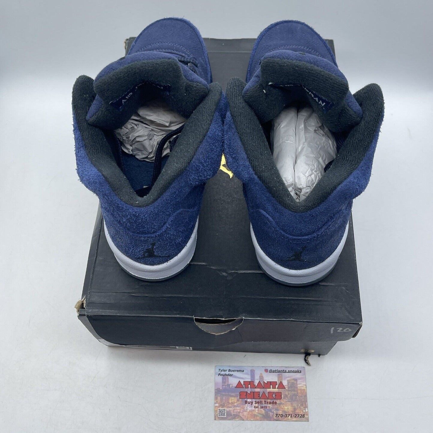 Size 7Y - Air Jordan 5 Retro SE GS Midnight Navy White Black (FN5452-400)