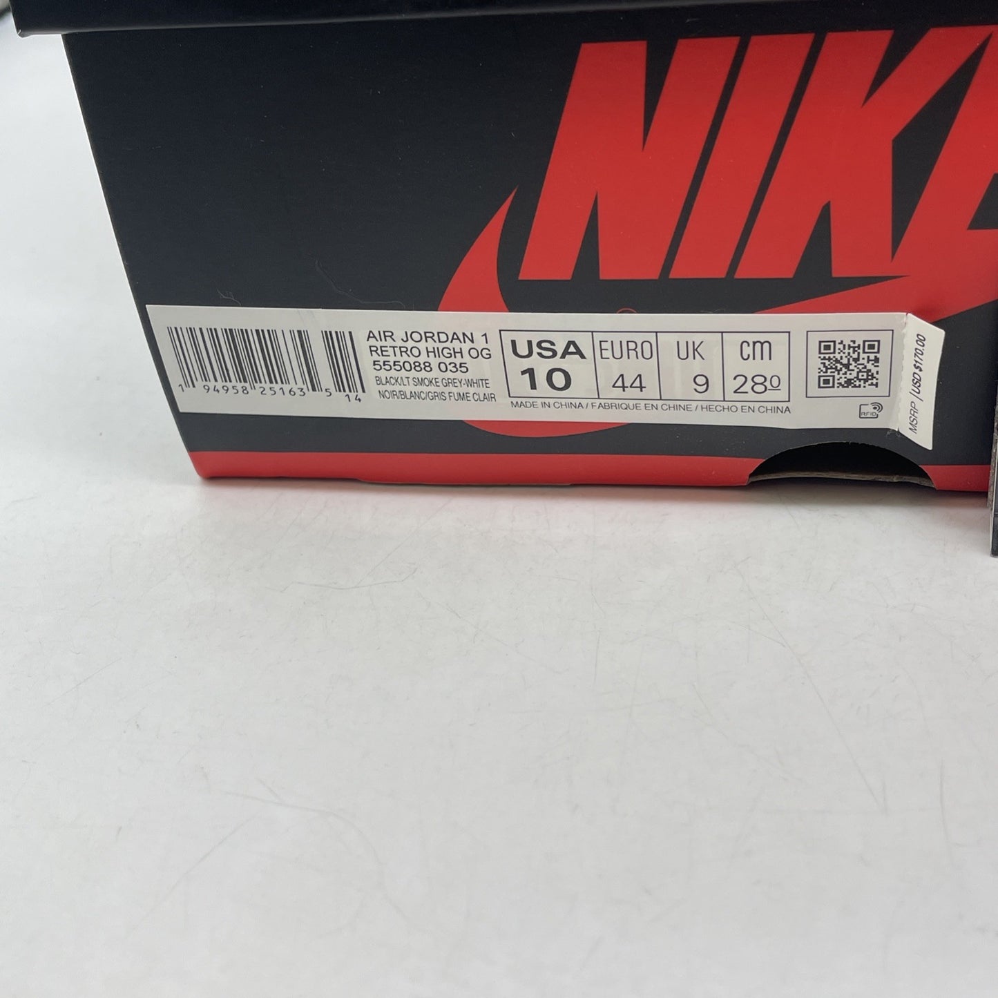 Size 10 - Air Jordan 1 Retro OG High Shadow 2.0 (555088-035)