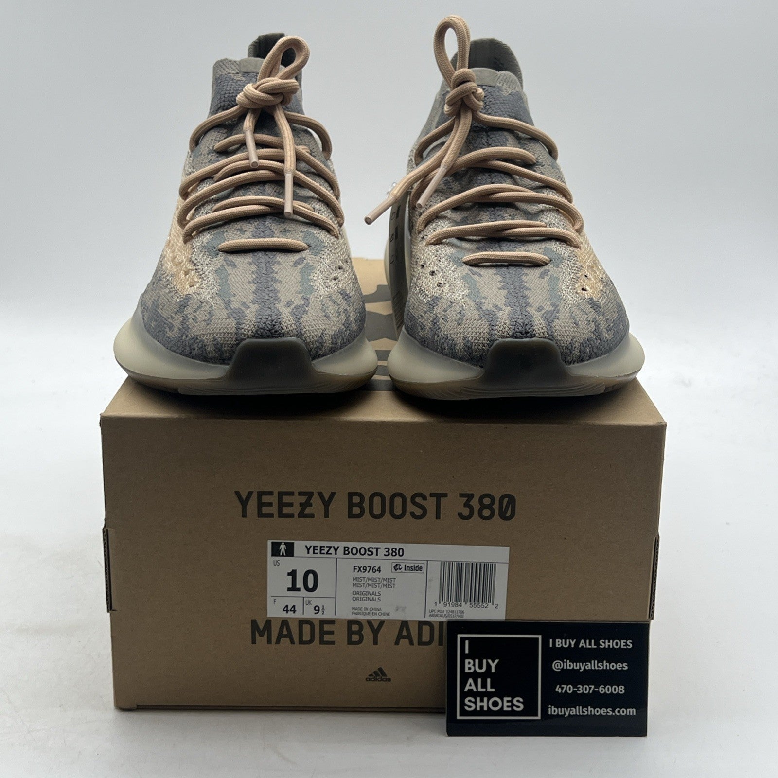 Size 10 - adidas Yeezy Boost 380 Mist Non-Reflective (FX9764)