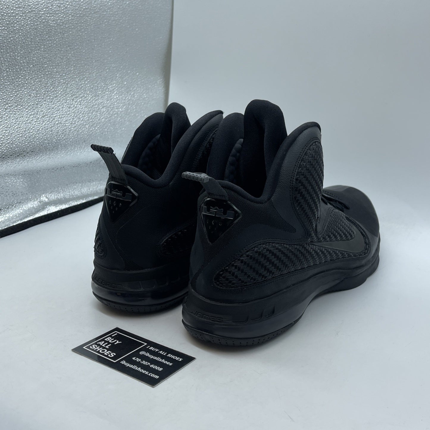 Size 13 - Nike LeBron 9 Blackout Suede Leather (469764-001)