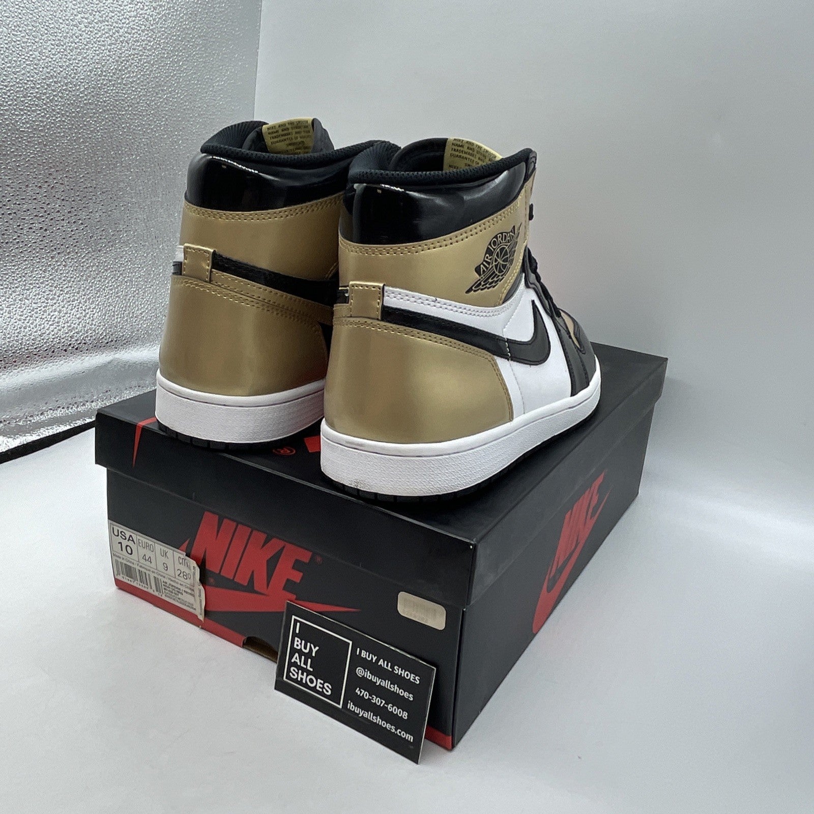 Size 10 - Air Jordan 1 Retro OG NRG High Gold Toe (861428-007)