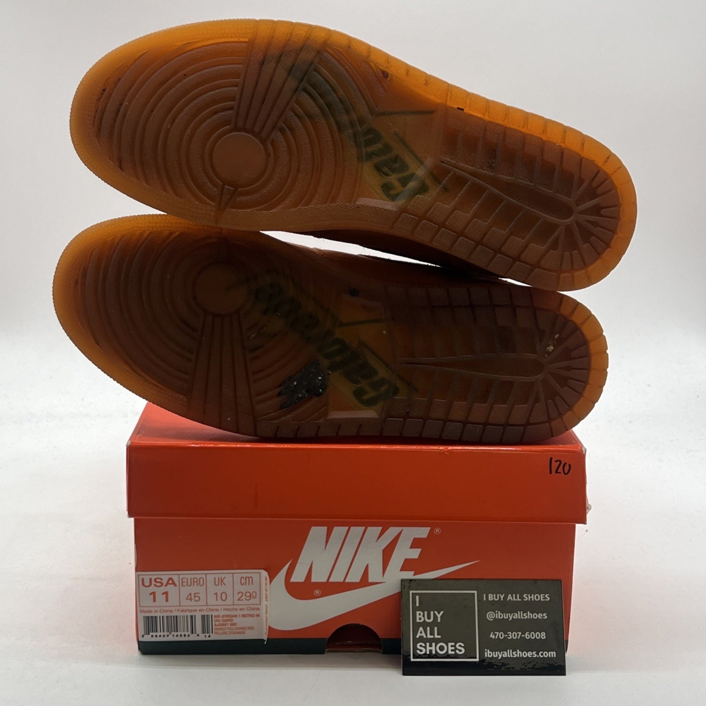 Size 11 - Air Jordan 1 Retro OG G8RD High Orange Peel (AJ5997-880)