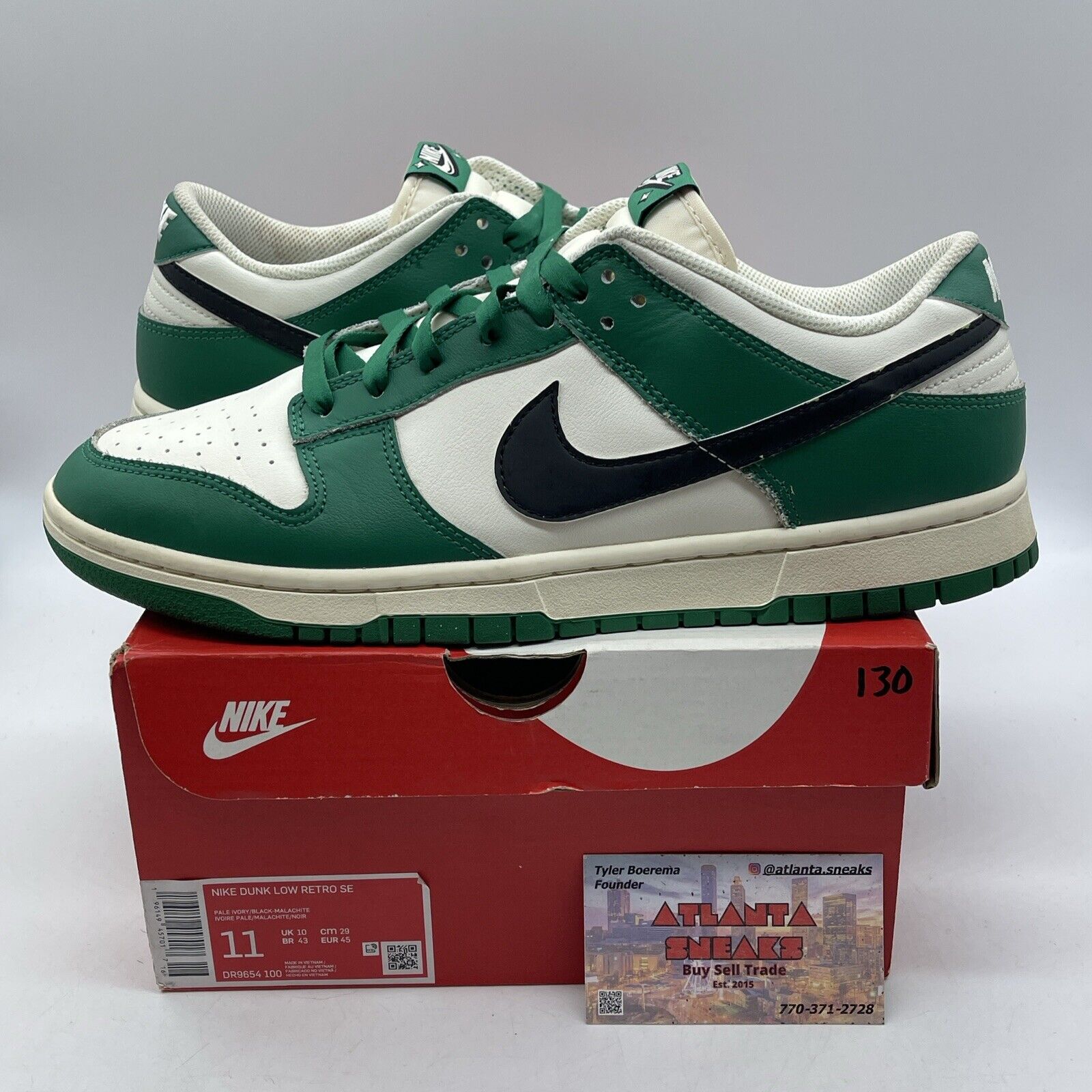 Size 11 - Nike Dunk Low SE Lottery Pack - Malachite Black Leather (DR9654-100)