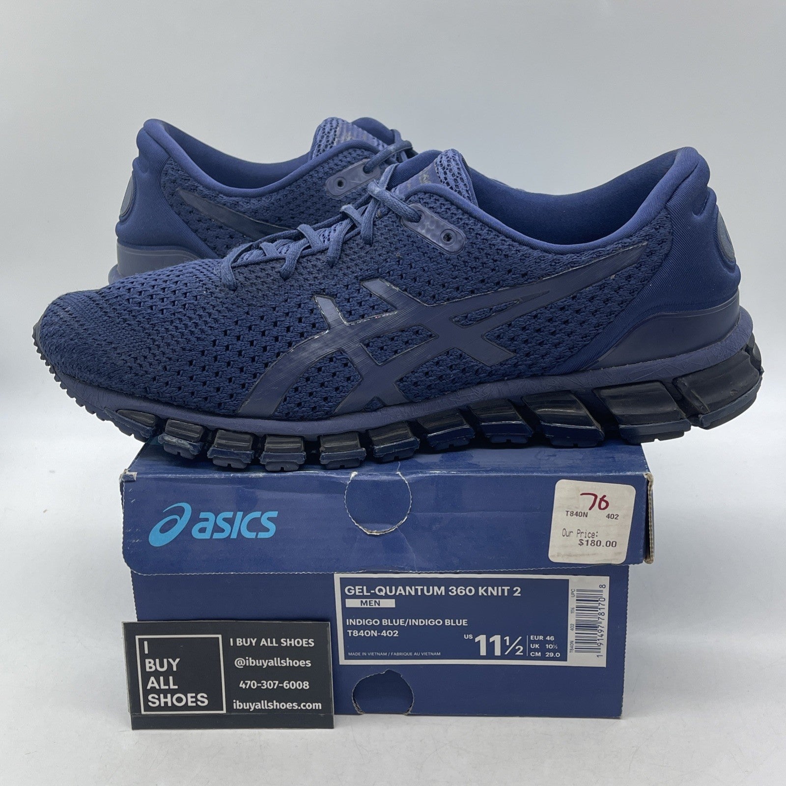 Size 11.5 - ASICS Gel Quantum 360 Knit Navy Blue (T84ON)